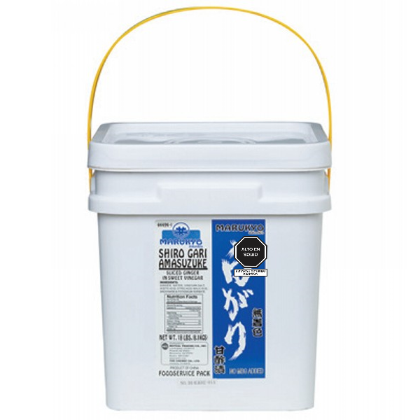 Gari / Kión Blanco (Jenjibre) encurtido y cortado en láminas x 8.16 kg