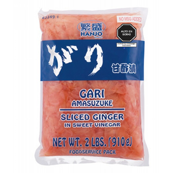 Gari / Kión Rosado (Jenjibre) encurtido y cortado en láminas x 2 lb
