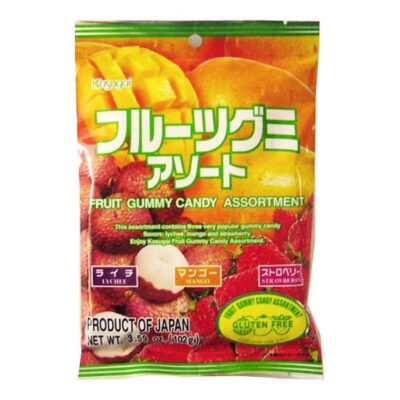 Gomitas sabores variados (fresa, uva y uva moscatel)