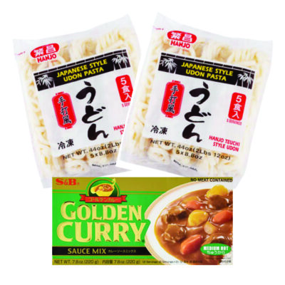 PACK 2 F-HANJO REITO UDON+1 S&B JUMBO MED HOT CURRY 7.76 OZ