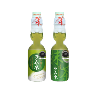 Bebida gasificada Ramune sabor Té Matcha