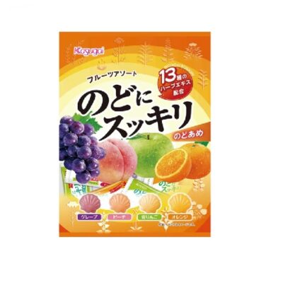 Kasugai nodo sukkiri fruit assort / Caramelos duros sabor mix frutas