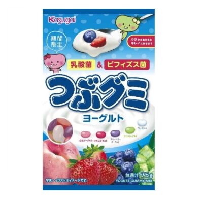 Kasugai yogurt tsubu gummy / Gomitas sabor a yogurt